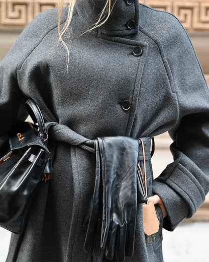 Damen Winter-Trenchcoat mit Gürtel