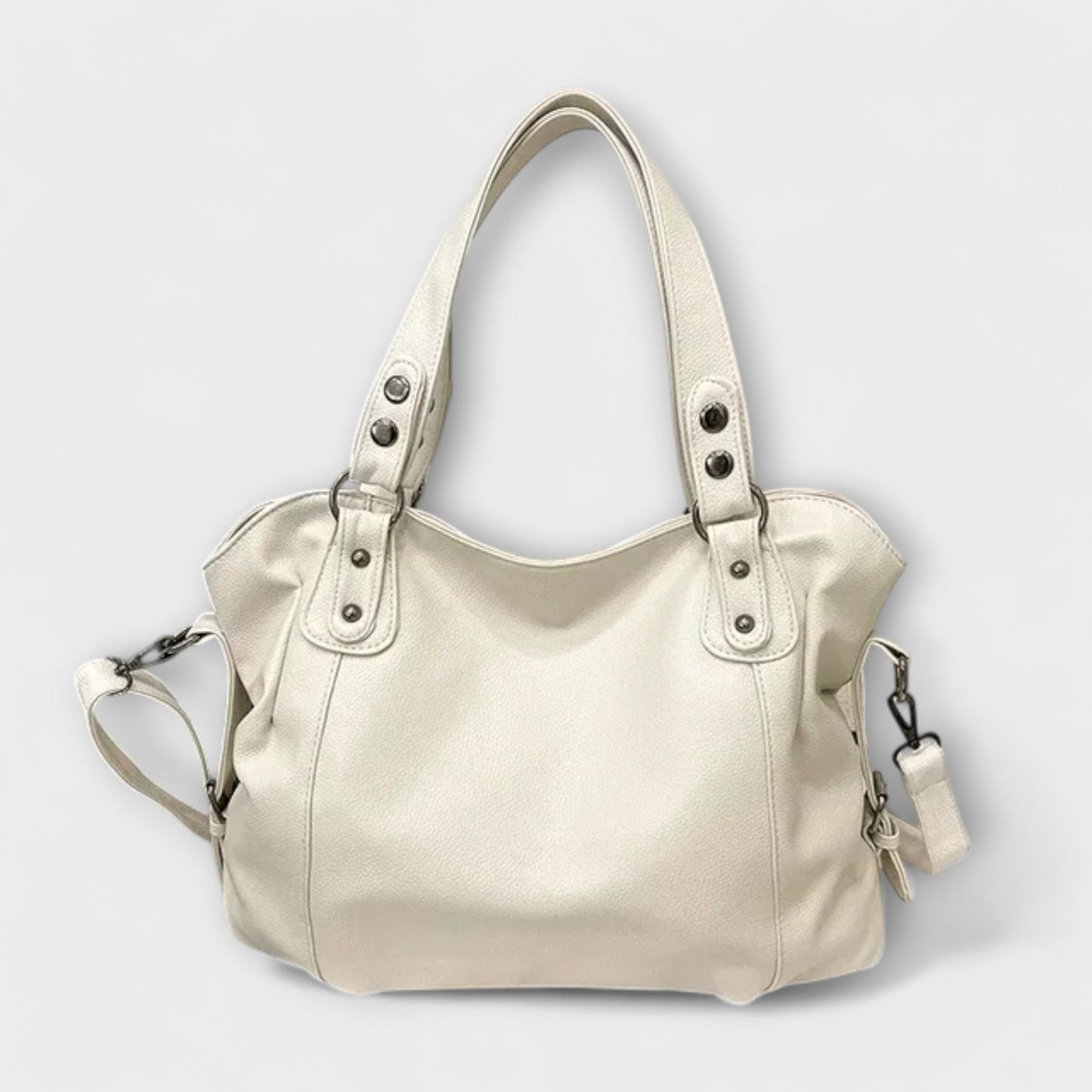 Damen Schultertasche Schlank Leder Schwarz - Norvielle