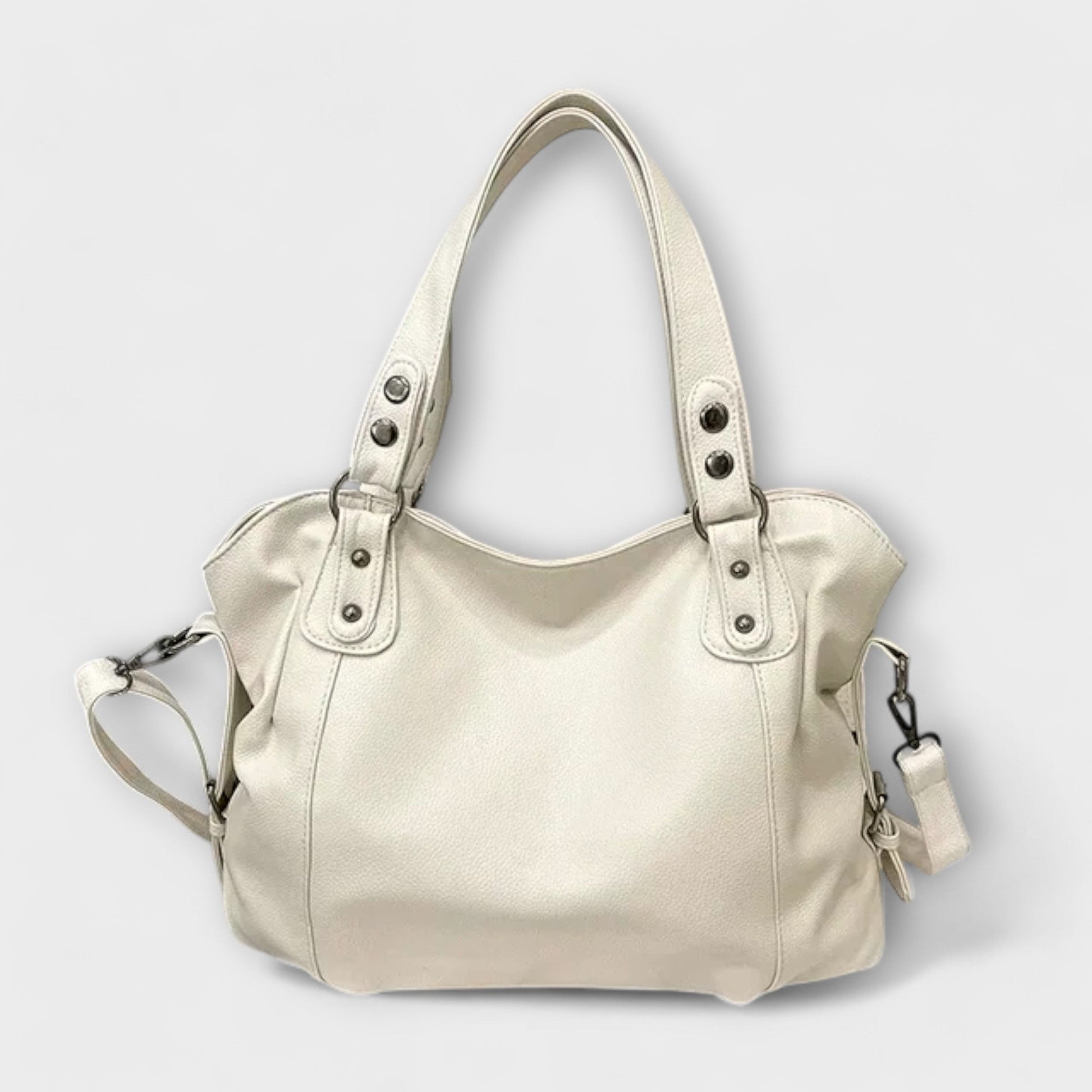 Damen Schultertasche Schlank Leder Schwarz - Norvielle
