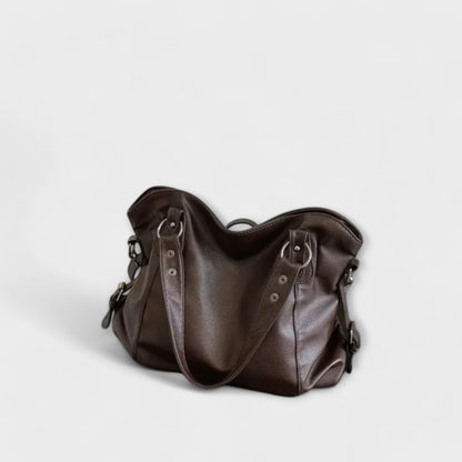 Damen Schultertasche Schlank Leder