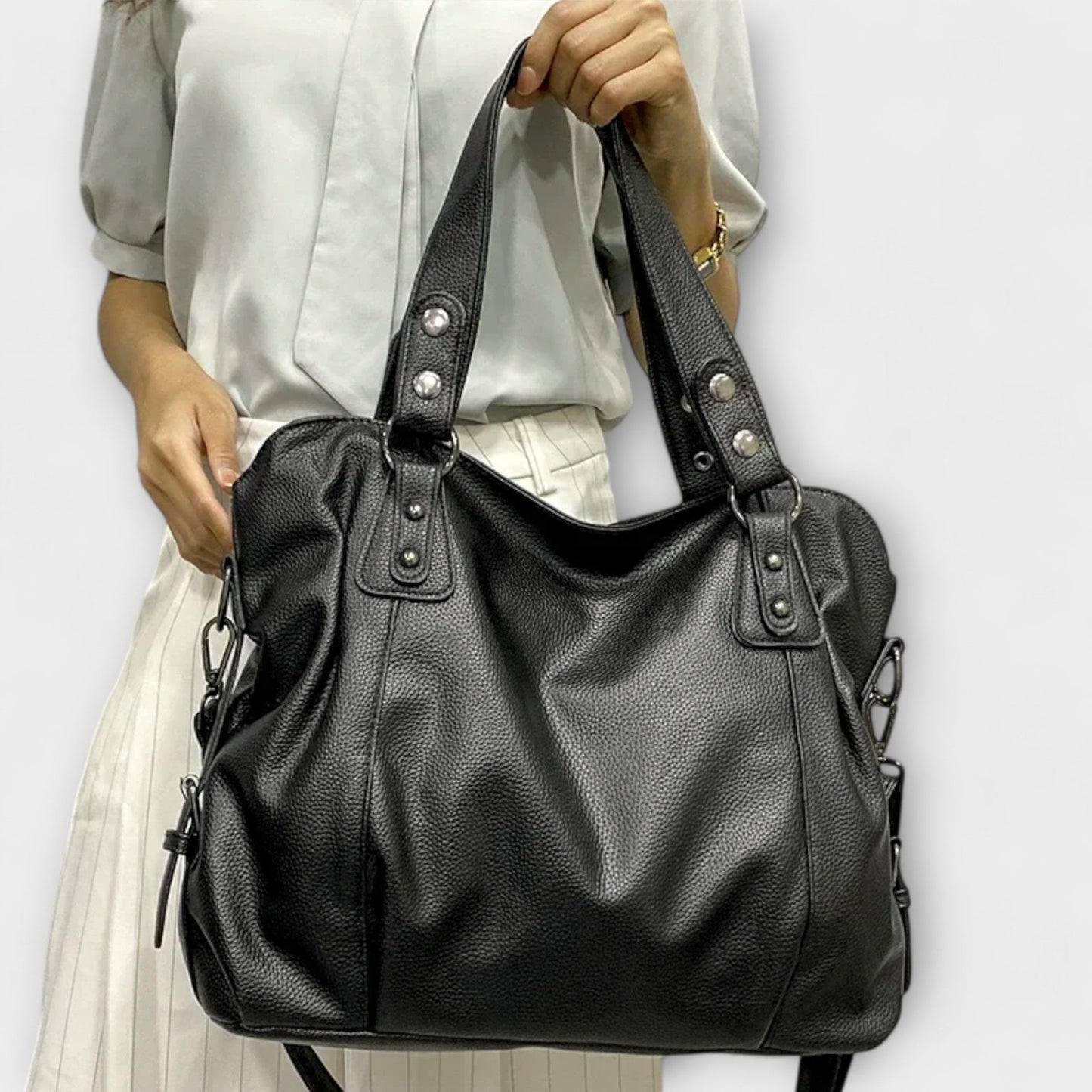 Damen Schultertasche Schlank Leder