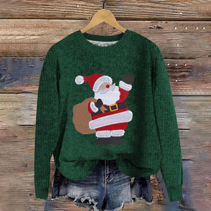 Weihnachtspullover Weihnachtsmann-Design Rot - Norvielle