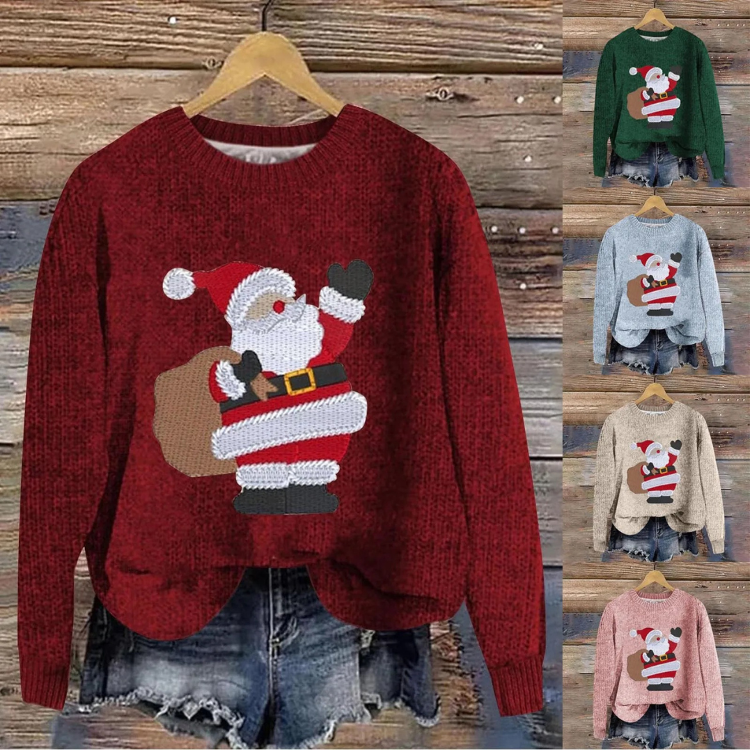Festlicher Weihnachtspullover mit Weihnachtsmann-Design 1