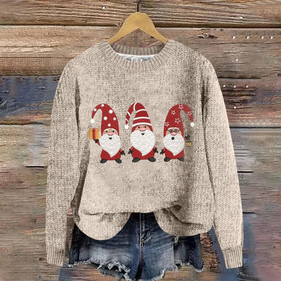 Festlicher Weihnachtspullover mit Weihnachtsmann-Design 10