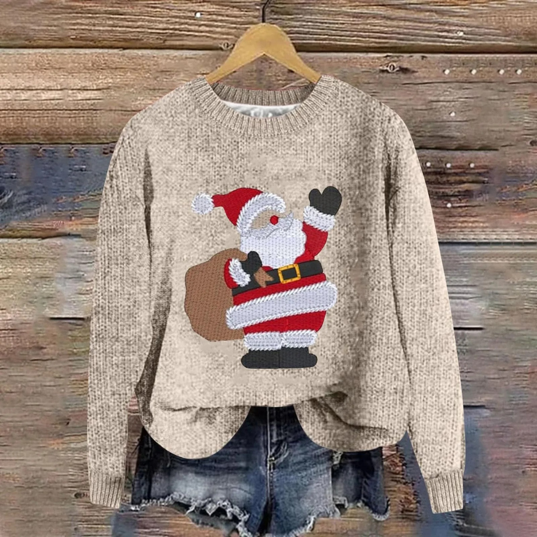 Festlicher Weihnachtspullover mit Weihnachtsmann-Design 2