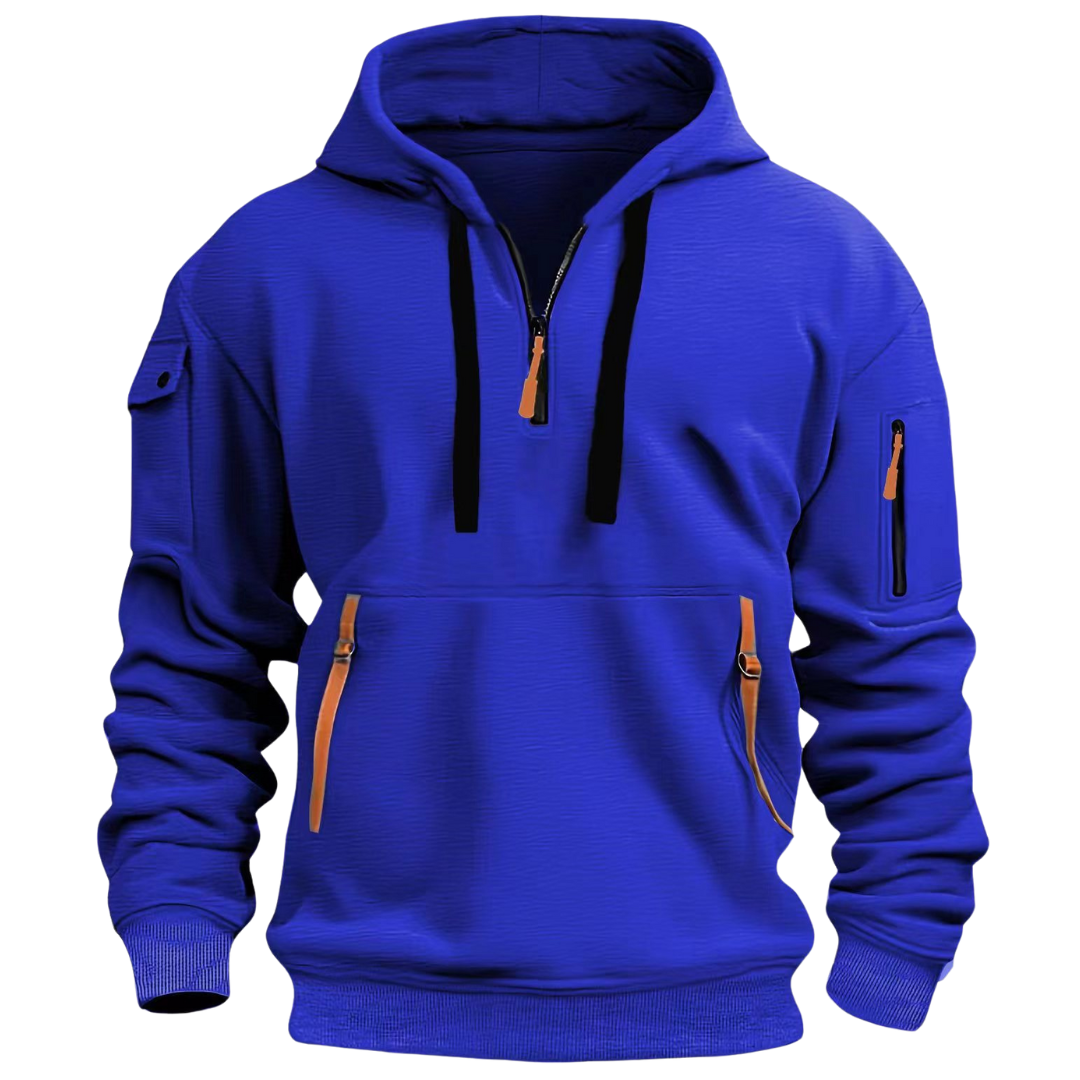 Hugo Herren Hoodie Freizeit Reißverschluss-Taschen