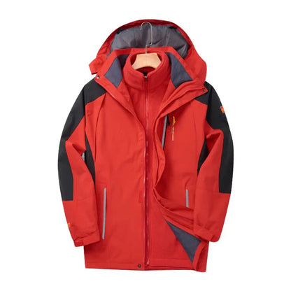 Herren Winterjacke 3-in-1 Regenjacke Wasserdicht