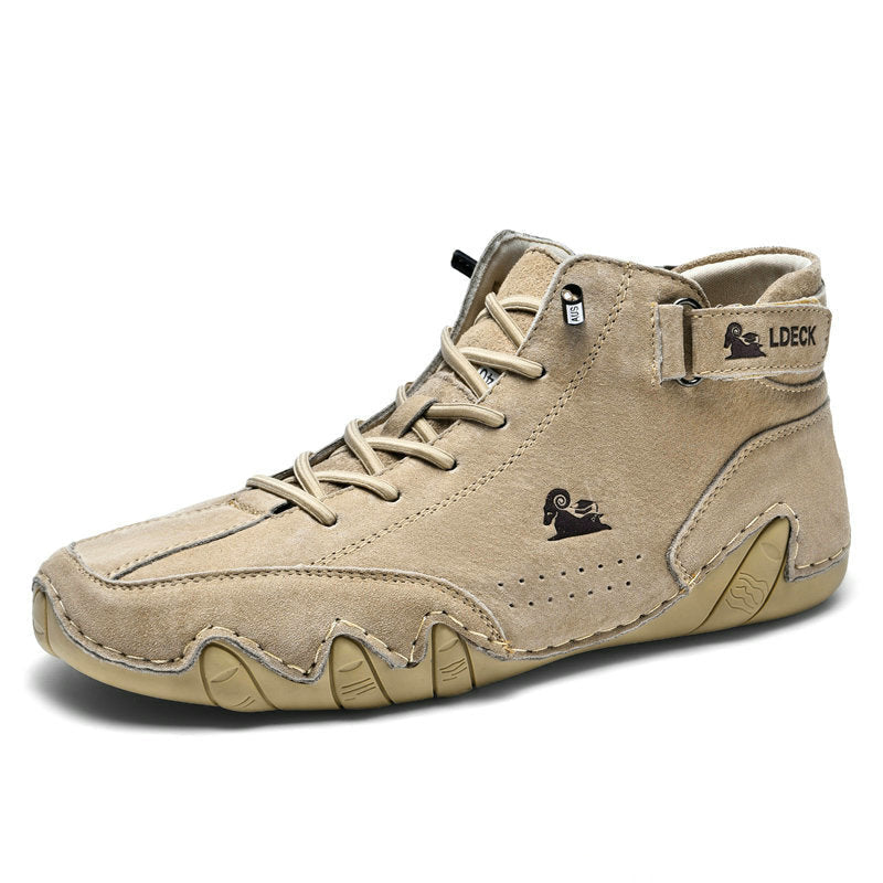 Herren Barfußschuhe High- Schnür- und Klettverschluss
