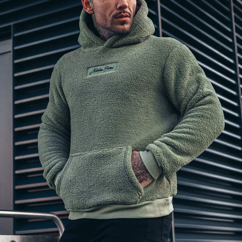 Männer Fleece-Hoodie Teddy Bequem Überzieh-Hoodie - Norvielle