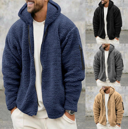 Fleece-Hoodie | Warm | Mit Reißverschluss | Teddy-Hoodie | Fleecejacke für Männer-Chaps Herrenmode