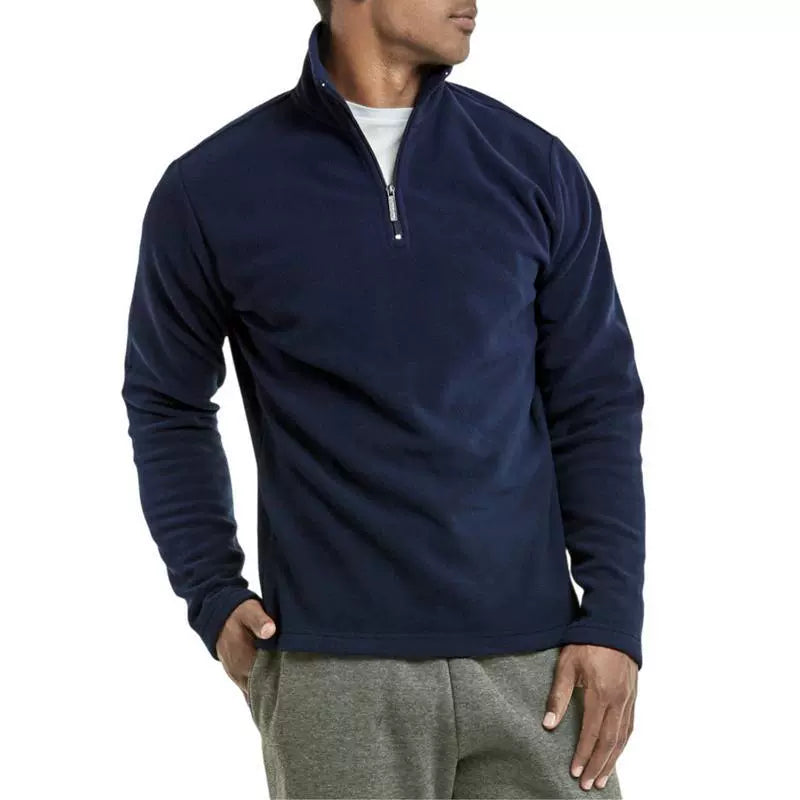 Fleece-Pullover | Halb-Reißverschluss | Pullover | Viertel-Reißverschluss-Fleece | Herren-Fleece-Marine-S-Chaps Herrenmode