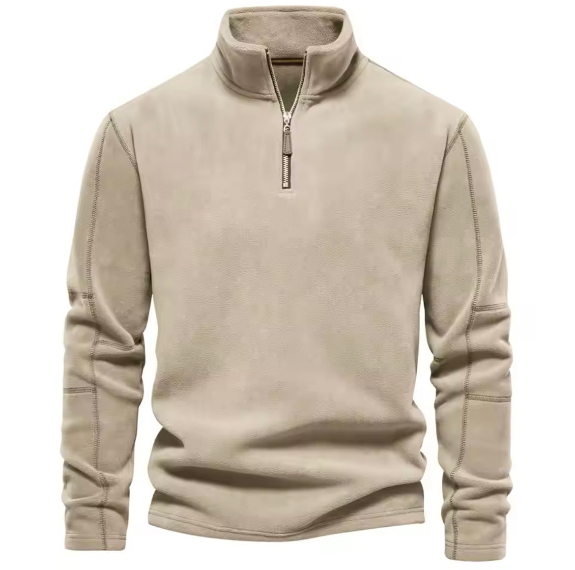 Fleece-Pullover | Half-Zip | Warm | Quarter-Zip-Fleece | Herren-Fleece-Khaki-S-Chaps Herrenmode