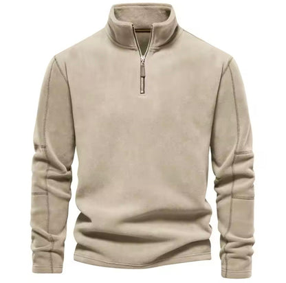 Fleece-Pullover | Half-Zip | Warm | Quarter-Zip-Fleece | Herren-Fleece-Khaki-S-Chaps Herrenmode