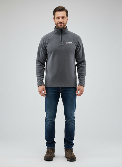 Fleece-Pullover - Warmes Fleece-Sweatshirt mit Viertelreißverschluss für Männer-Chaps Herrenmode