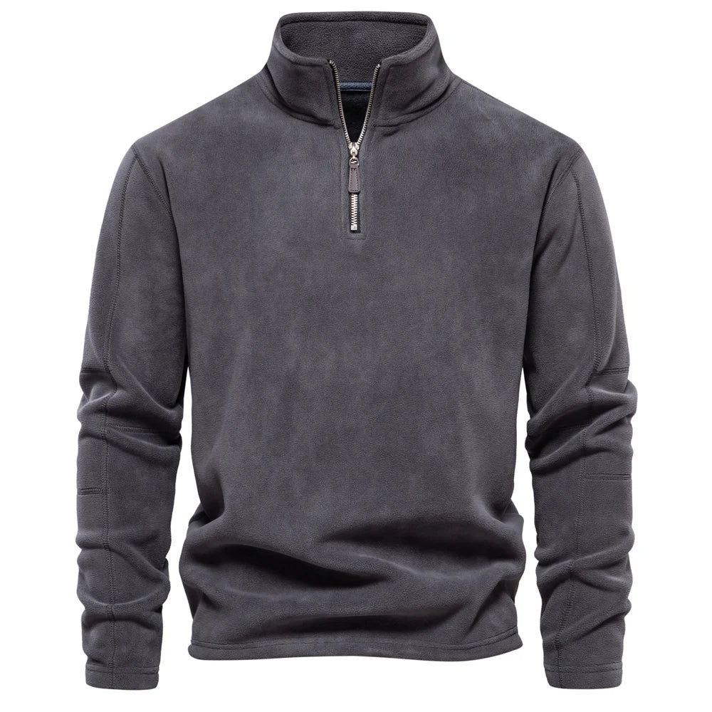 Herren Fleece-Pullover Halbzipp Warm Kurz - Norvielle