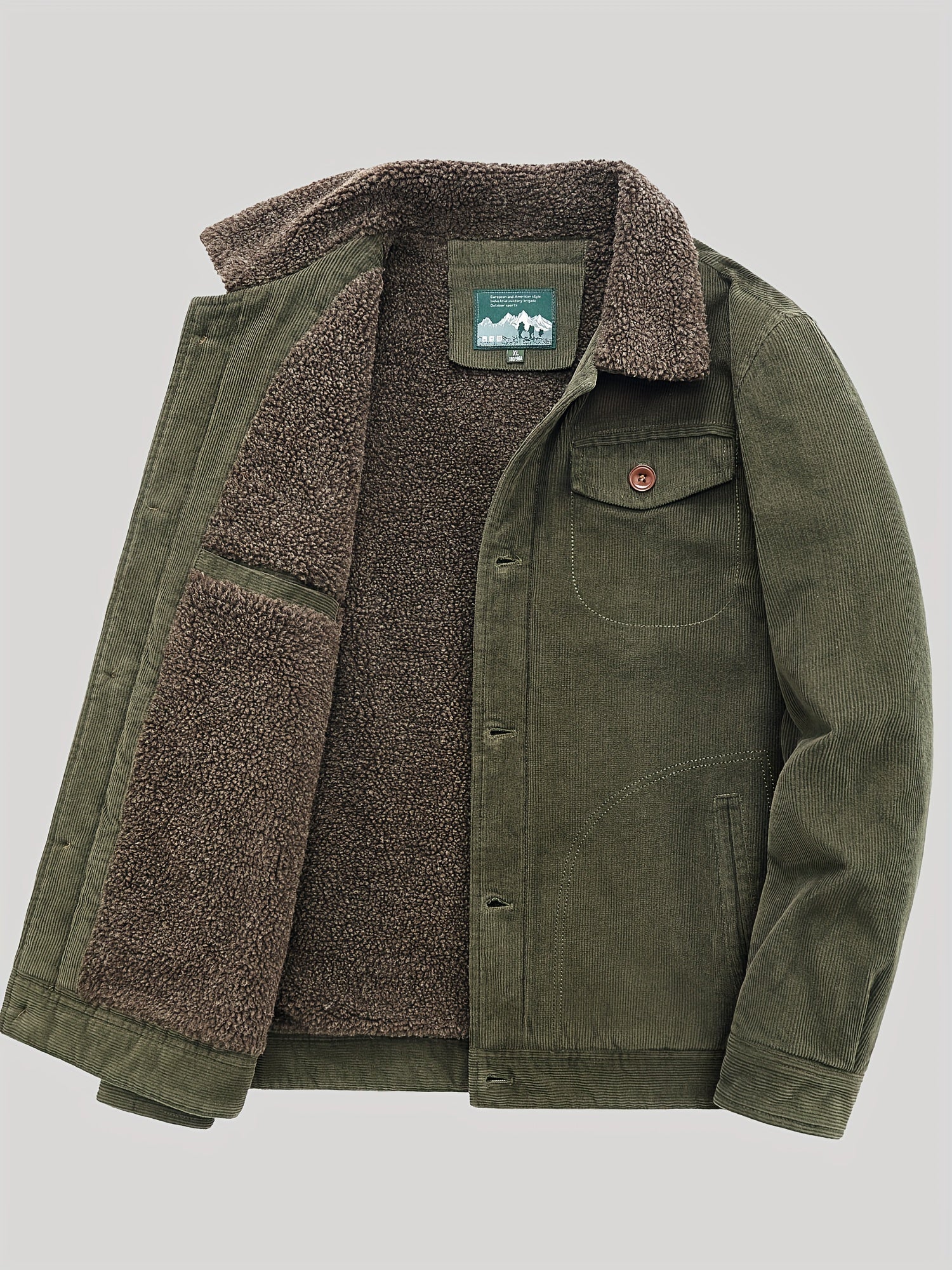 Herren Fleecejacke Winddicht Mit Knopfverschluss Schwarz - Norvielle