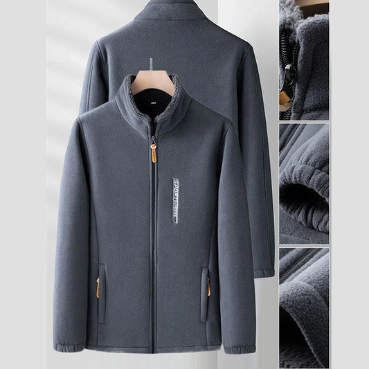 Norvielle Herren Fleecejacke Doppelseitig Schwarz - Norvielle