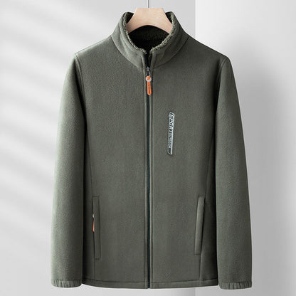 Herren Fleecejacke Doppelseitig Winter
