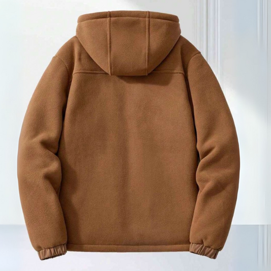 Herren Fleecejacke Mit Kapuze Leicht Schwarz - Norvielle