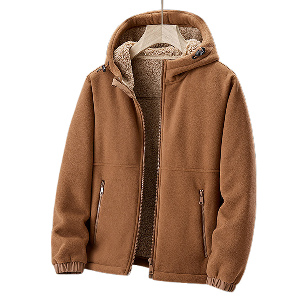 Herren Fleecejacke Mit Kapuze Leicht