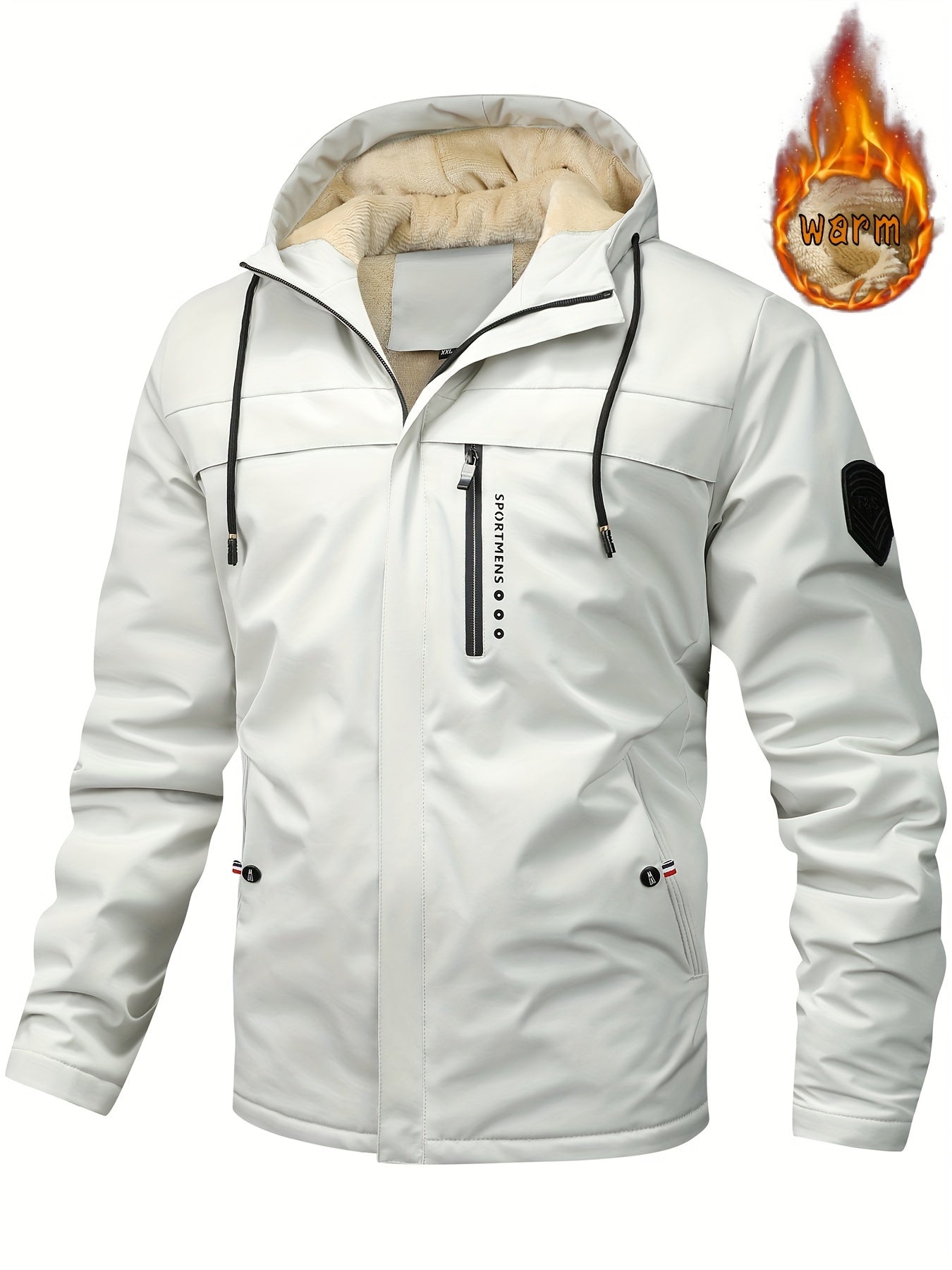 Herren Fleecejacke Mit Kapuze Regelmäßig