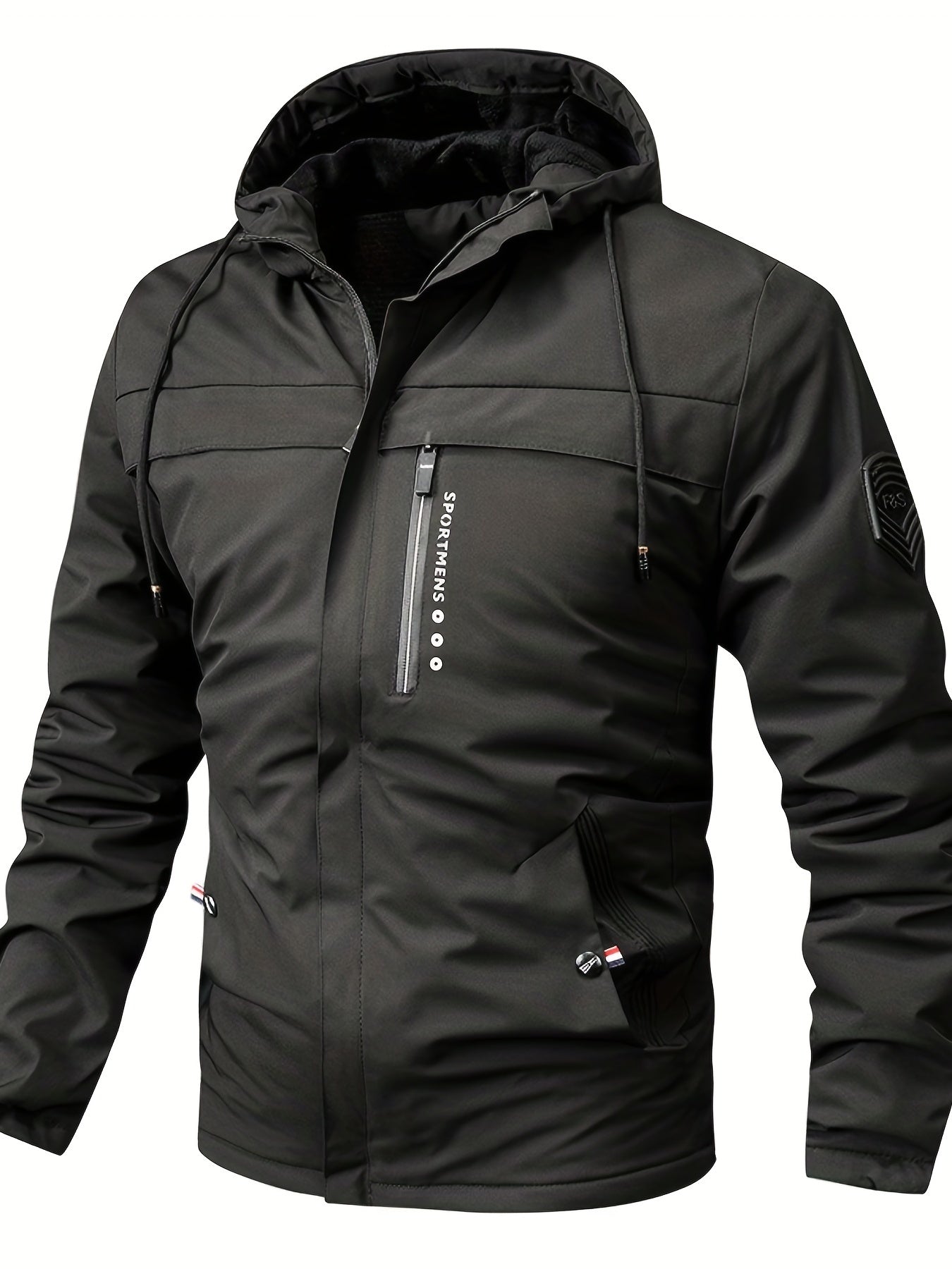 Herren Fleecejacke Mit Kapuze Regelmäßig