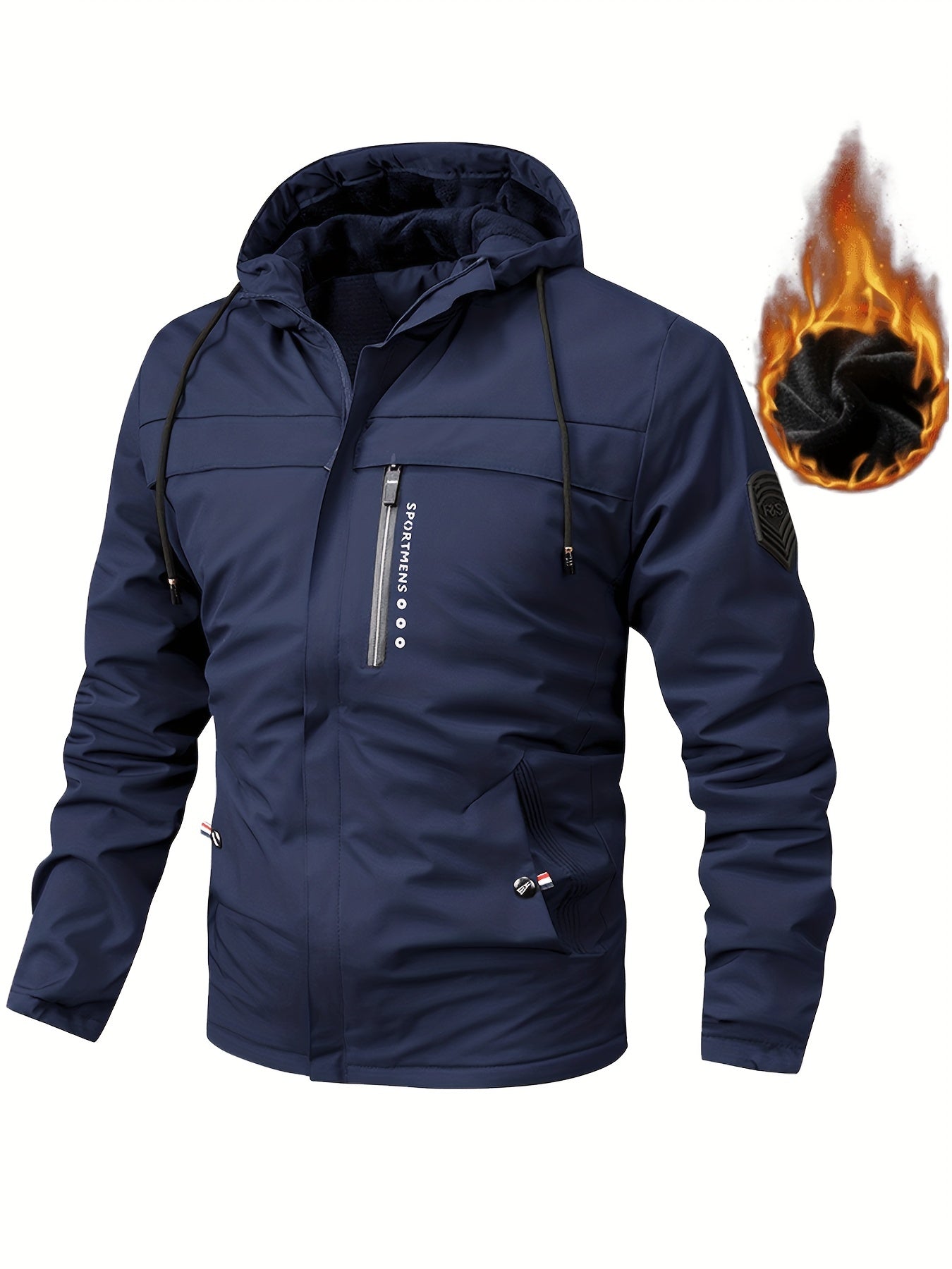 Herren Fleecejacke Mit Kapuze Regelmäßig