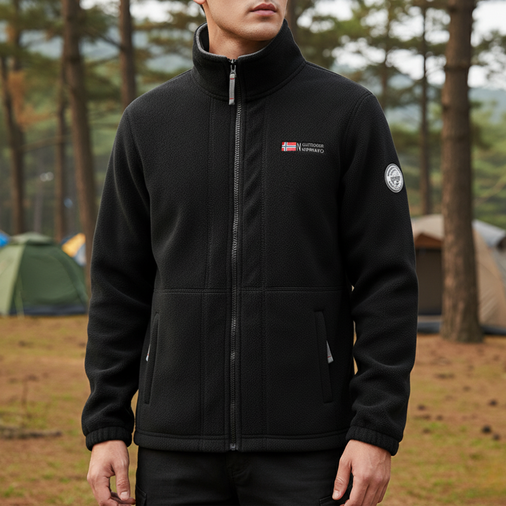 Herren Fleecejacke Thermal Atmungsaktiv Normale Passform
