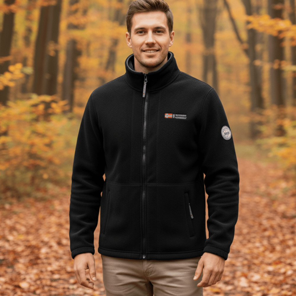 Herren Fleecejacke Thermal Atmungsaktiv Normale Passform