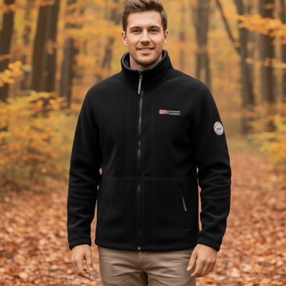 Herren Fleecejacke Thermal Atmungsaktiv Normale Passform
