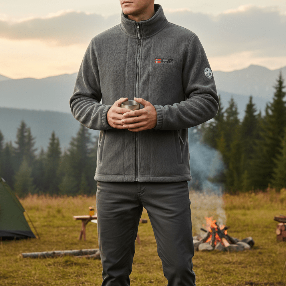 Herren Fleecejacke Thermal Atmungsaktiv Normale Passform