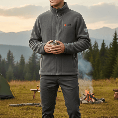 Herren Fleecejacke Thermal Atmungsaktiv Normale Passform
