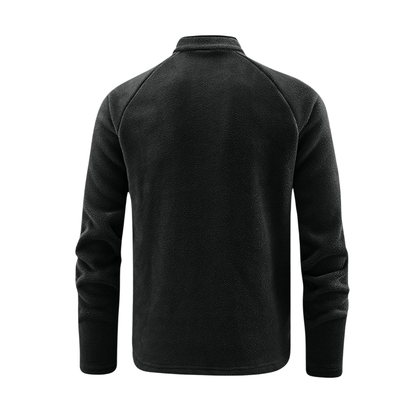 Herren Fleecejacke Thermisch Halbreißverschluss Schwarz - Norvielle