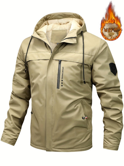 Herren Fleecejacke Mit Kapuze Regelmäßig