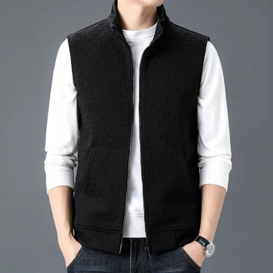 Fleece-Weste Unisex Strukturiertes Strickmaterial