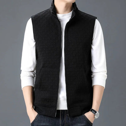 Fleece-Weste Unisex Strukturiertes Strickmaterial