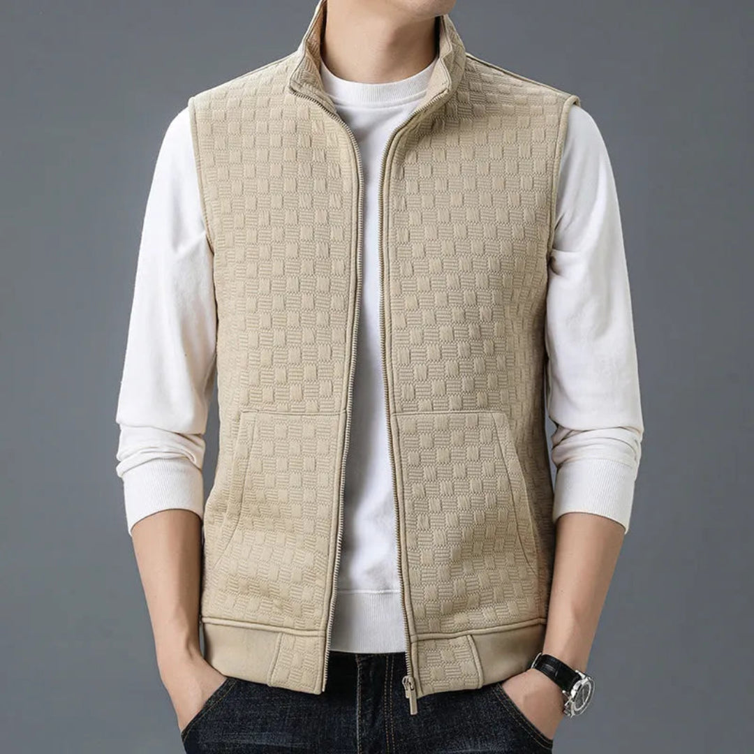 Fleece-Weste Unisex Strukturiertes Strickmaterial