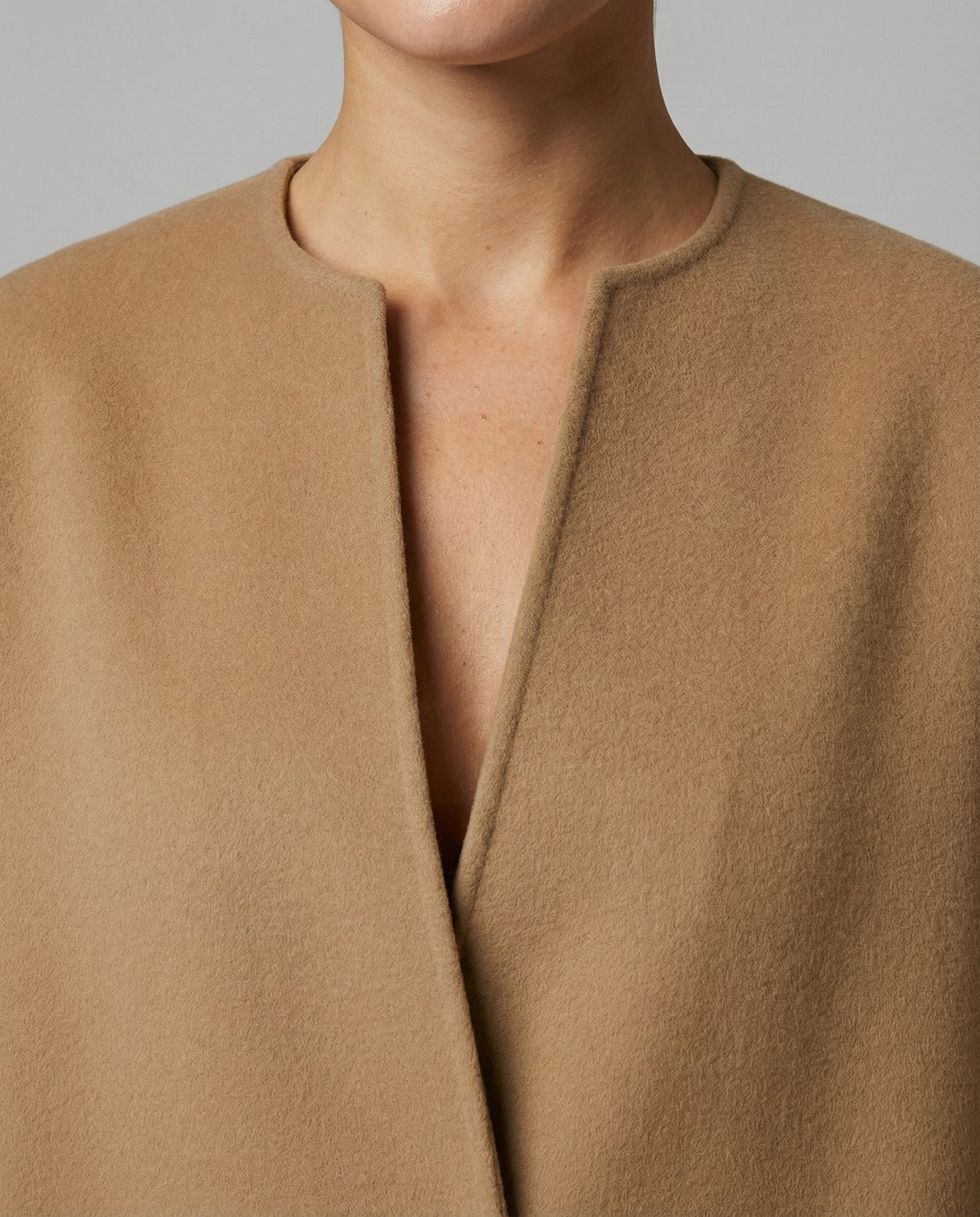 Damen Wollmantel Lang Elegent
