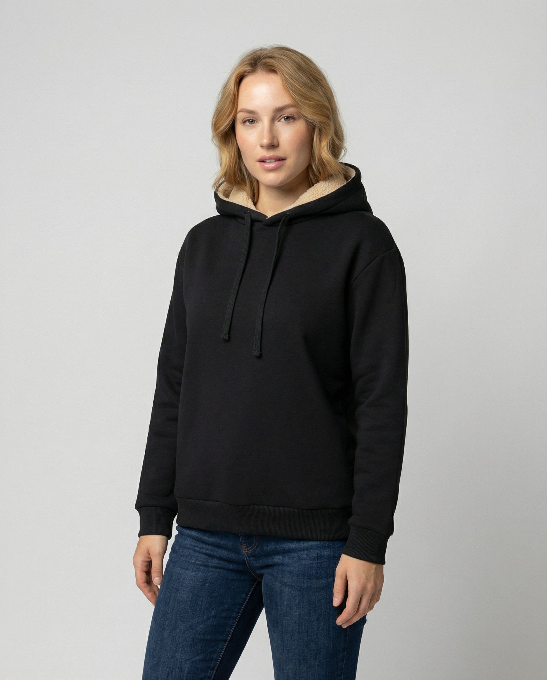 Damen Fleece-Hoodie Warm Kuschelig Grau - Norvielle