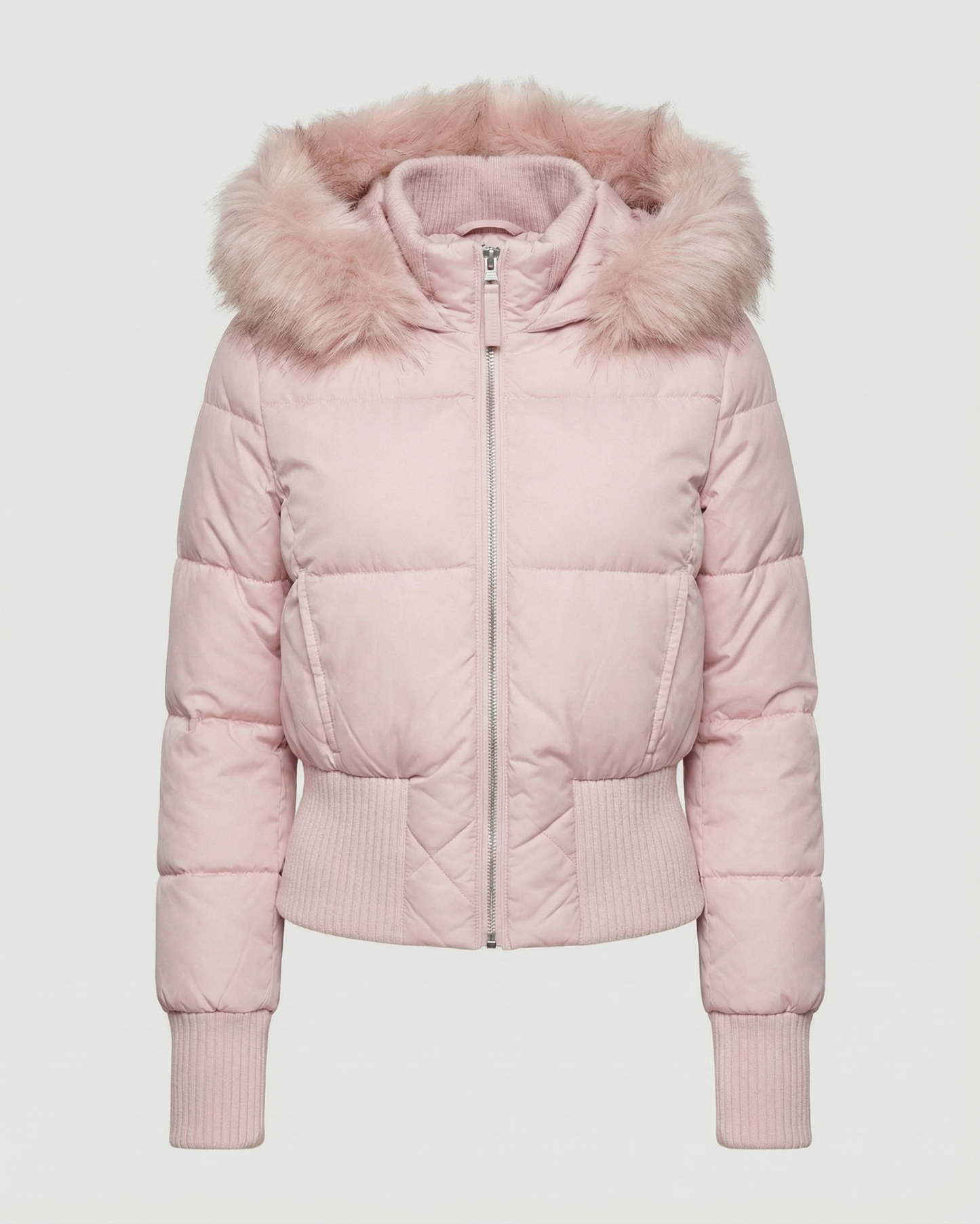 Gefütterte Damen Cropped Winterjacke