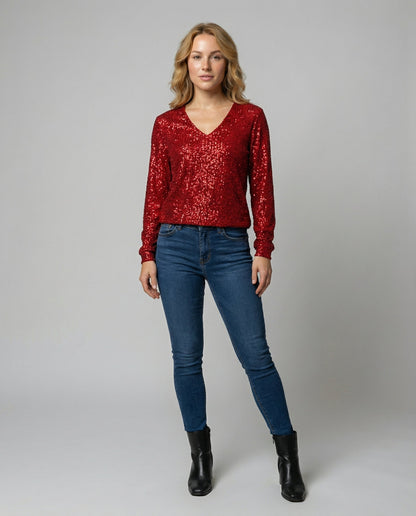 Damen Glitzer mit Pailletten