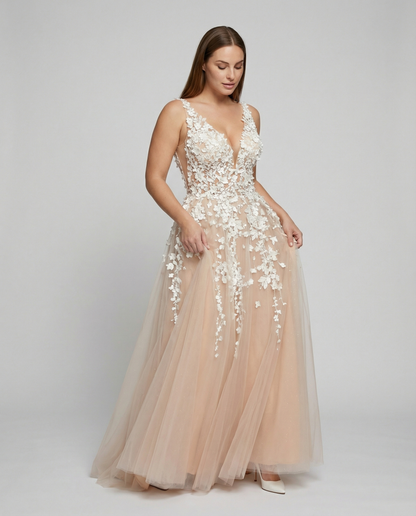 Elegantes A-Linie Hochzeitskleid - Norvielle