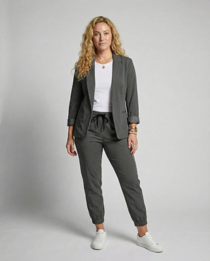 Damen Blazer Jogger Set Elegantes Design - Norvielle