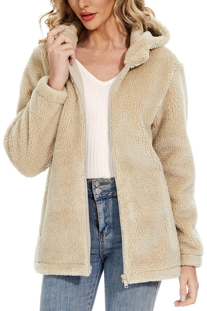 Norvielle Damen Fleecejacke Mit Kapuze
