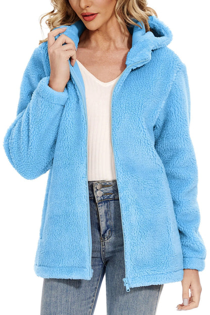 Norvielle Damen Fleecejacke Mit Kapuze
