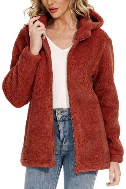 Norvielle Damen Fleecejacke Mit Kapuze