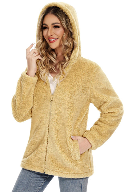 Norvielle Damen Fleecejacke Mit Kapuze - Norvielle