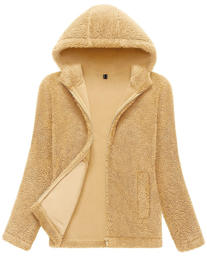 Norvielle Damen Fleecejacke Mit Kapuze