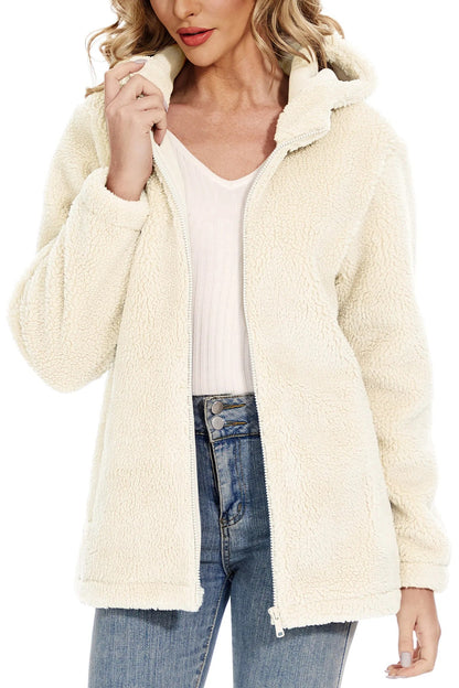 Norvielle Damen Fleecejacke Mit Kapuze
