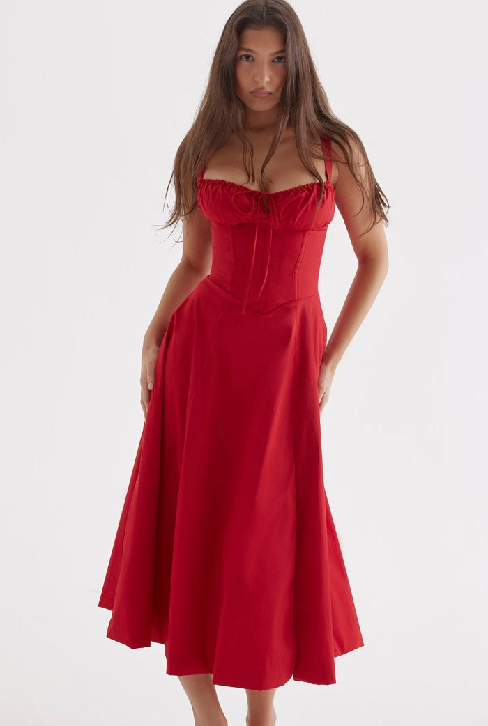 Norvielle Damen Taillenformendes Sommerkleid